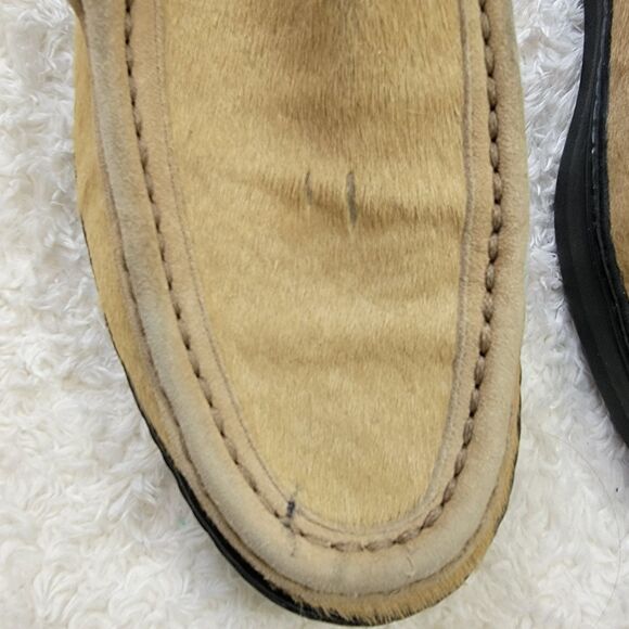 Tod’s Pony Hair Driving Moc Loafer Tan Size Womens 8 - Picture 3 of 16